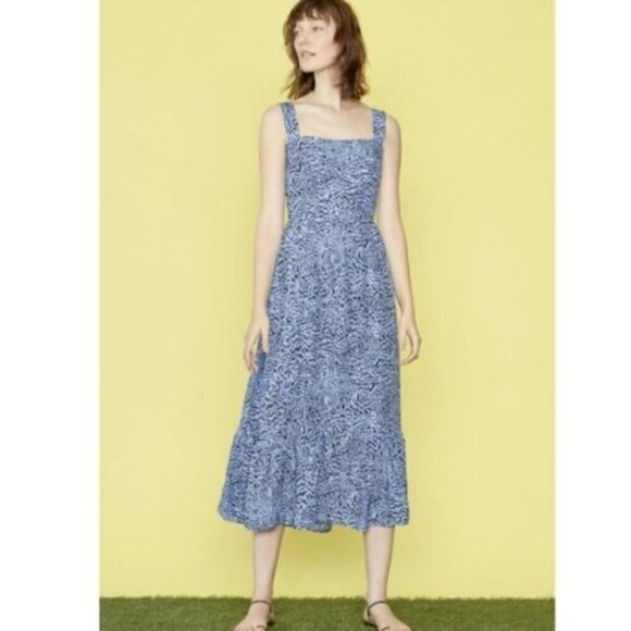 HVN Olympia Sleeveless Gown in Blue 2 Womens Long Maxi Dress - Picture 9 of 11